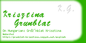 krisztina grunblat business card